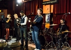 IMG 5224  Hat man Session :  Nasser Ben Dadoo (guitare, chant), Marko Balland (harmonica), Tomi Matthieu  (contrebasse), Alexis Voisin (batterie)   en invité Ousmane Kalil Kouyate, Sansecerino (guitare), Diabolo (harmonica), Thierry (guitare) : 2015, BLUES, CONCERT, L'ENTREPOT, NASSER BEN DADDO