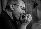 IMG 3550  David Evans (chant, guitare, kazoo), Alain Ligneruex (harmonica) : 2016, BLUES, CONCERT, DAVID EVANS, FRANCK RAPIDO, FRED DELFORGE, LAURENCE, TENNESSEE PARIS