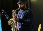 IMG 7780  Selwyn Birchwood (vocal, guitare, lap steel), Regi Olivier (saxophone baryton), Donald &#34;Huff&#34; Wright (basse), Courtney &#34;Love&#34; Girlie (batterie). : 2017, BLUES, CONCERT, COURTNEY GIRLIE, DONALD WRIGHT, JAZZ CLUB LIONEL HAMPTON, REGI OLIVIER, SELWYN BIRCHWOOD