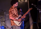 IMG 7832  Selwyn Birchwood (vocal, guitare, lap steel), Regi Olivier (saxophone baryton), Donald &#34;Huff&#34; Wright (basse), Courtney &#34;Love&#34; Girlie (batterie). : 2017, BLUES, CONCERT, COURTNEY GIRLIE, DONALD WRIGHT, JAZZ CLUB LIONEL HAMPTON, REGI OLIVIER, SELWYN BIRCHWOOD