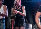 IMG 0278  Johann Gauthier (chant, guitar), Thomas Hilaire (batterie), Benoit Serret (basse), Bernard Patrick (saxophone), Emilie Klipfel (saxophone), Nicolas Renard (trompette) : CONCERT, NEW MORNING, PANAME BLUES NIGHT