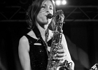 IMG 0295  Johann Gauthier (chant, guitar), Thomas Hilaire (batterie), Benoit Serret (basse), Bernard Patrick (saxophone), Emilie Klipfel (saxophone), Nicolas Renard (trompette) : CONCERT, NEW MORNING, PANAME BLUES NIGHT