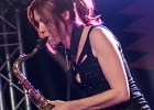 IMG 0324  Johann Gauthier (chant, guitar), Thomas Hilaire (batterie), Benoit Serret (basse), Bernard Patrick (saxophone), Emilie Klipfel (saxophone), Nicolas Renard (trompette) : CONCERT, NEW MORNING, PANAME BLUES NIGHT