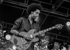 IMG 7809  Selwyn Birchwood (chant, guitare), Regi Oliver (sax baryton, flûte traversière), Courtney Girlie (batterie), Donald « Huuf » Wright (basse) : 2018, BLUES, CONCERT, HARGEVILLE, SELWYN BIRCHWOOD, TRACTEUR BLUES