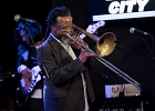 20190130-IMG 2468  Boney Fields (trompette, chant), Jo Champagnon (guitare, chant), Julien Audigier (batterie),  Icheme Zouggart (basse), Rachid Guissous (claviers), Nadége Dumas (saxophones, chant), Pierre Chabrele (trombone) : invités : Charles Pasi (harmonica), Loic Gayot (saxophone solo). : BONEY FIELDS, JAZZ CAFE MONTPARNASSE