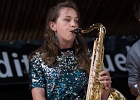 20190831-IMG 5609  Maelys Baey (chant, saxophone), Jean Guichemerre (guitare, choeurs), Rémi Grangé (basse, choeurs), Julien Feugas (batterie, choeurs) : MISS BEE AND THE BULLFROGS, NANTES, RENDEZ VOUS DE L ERDRE