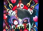 20150516-IMG 2137  Paris - France le 16 mai 2015 : 2015, EXPO TATOUAGE, MUSEE QUAI BRANLY, PARIS, STREET ART, TOUR EIFFEL