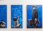 20221027-IMG 8826  Jef Aerosol -  The Sitting Kid&#39;s Blue Dream (2022) - Tangled up in Blue (2022) - Blues Traveller (2022) - 1 rue Alphonse Boudard -  Paris 13eme - France - le 27/10/2022 : PARIS 13eme, STREET ART, STREET ART-JEF AEROSOL